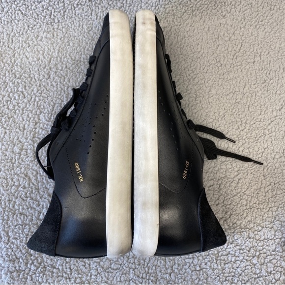 Sam Edelman Black Aubrie Lace Up Leather Sneakers Sz 11 M - Picture 7 of 11